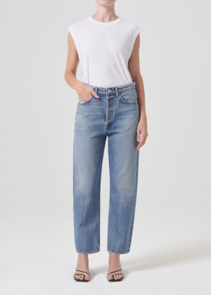 Agolde 90's Crop Mid Rise Straight Denim Dames Hooked | OHN407951