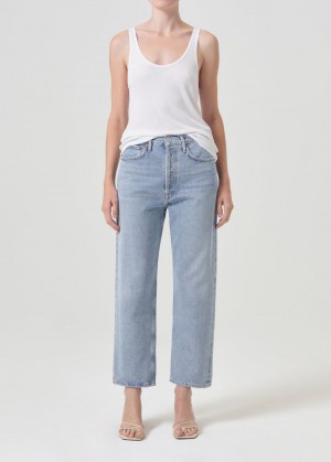 Agolde 90's Crop Mid Rise Straight Denim Dames Replica | HWE915068