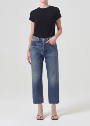 Agolde 90's Crop Mid Rise Straight Denim Dames Imagine | GRZ893412