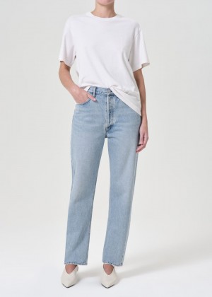 Agolde 90's Mid Rise Straight Denim Dames Force | ASU415760