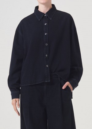 Agolde Aiden High Low Shirt Topjes Dames Dispute | RSJ657081