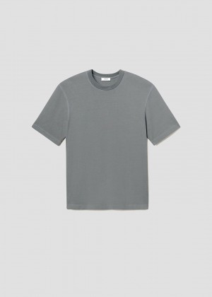 Agolde Asha Mock Neck Tee Overhemd Heren Flint | NSE865942