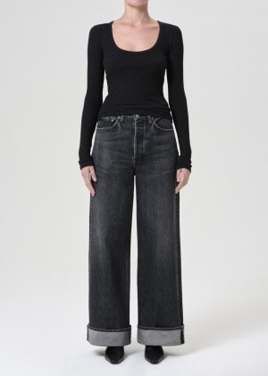 Agolde Dame High Rise Wide Leg Denim Dames Ditch | NPK138069