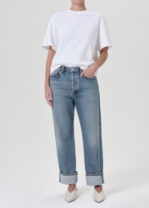 Agolde Fran Low Slung Straight Denim Dames Invention | ZHS890231