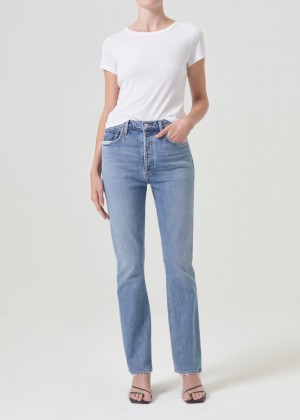 Agolde Freya High Rise Slim Stretch Denim Dames Quiver | HGI025416