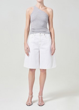 Agolde Nolan Short Korte Broek Dames Milkshake | YLR843751