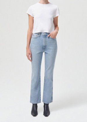 Agolde Pinch Waist Kick Flare RIGID Denim Dames Riptide | CXS816405