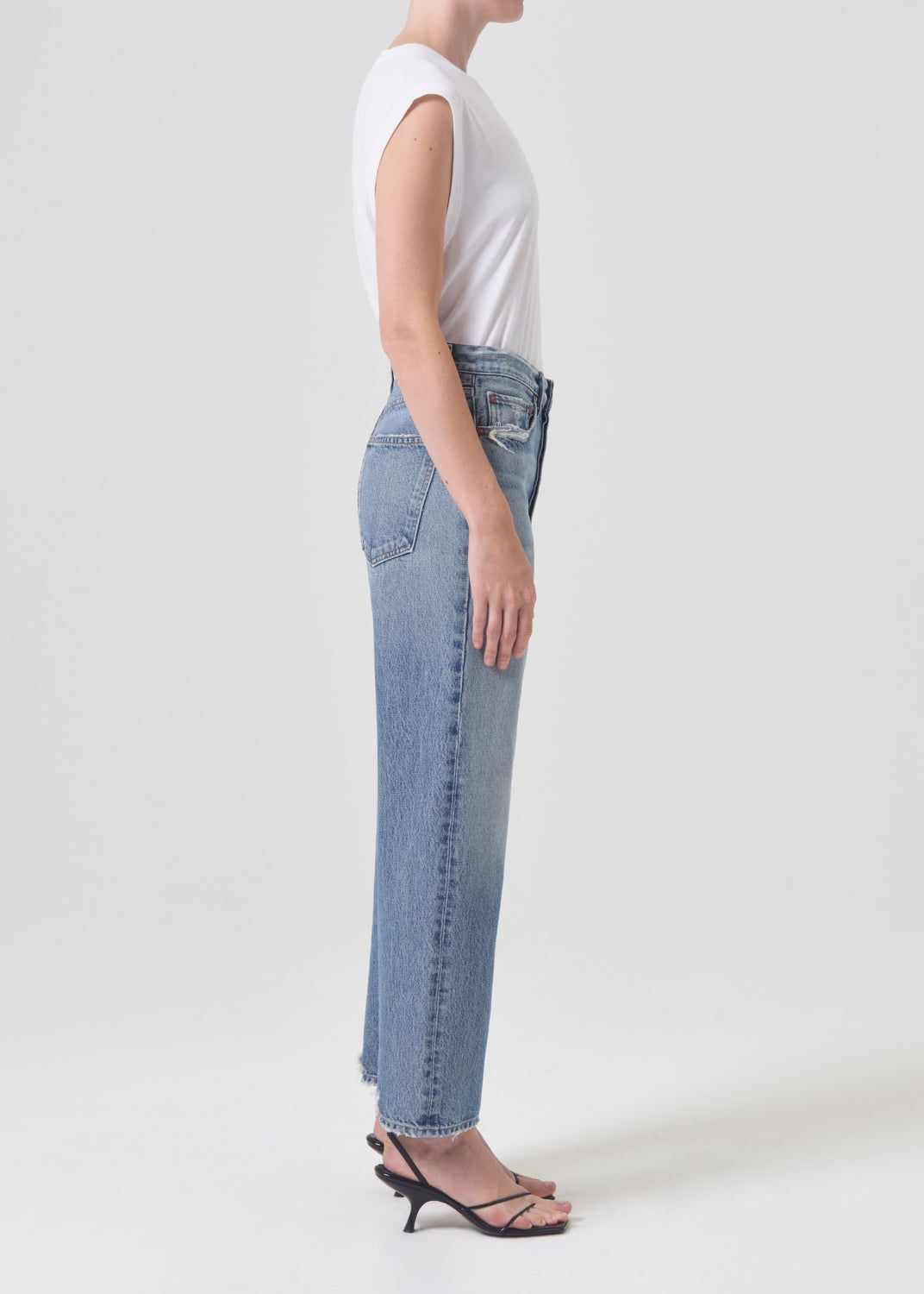 Agolde 90's Crop Mid Rise Straight Denim Dames Hooked | OHN407951