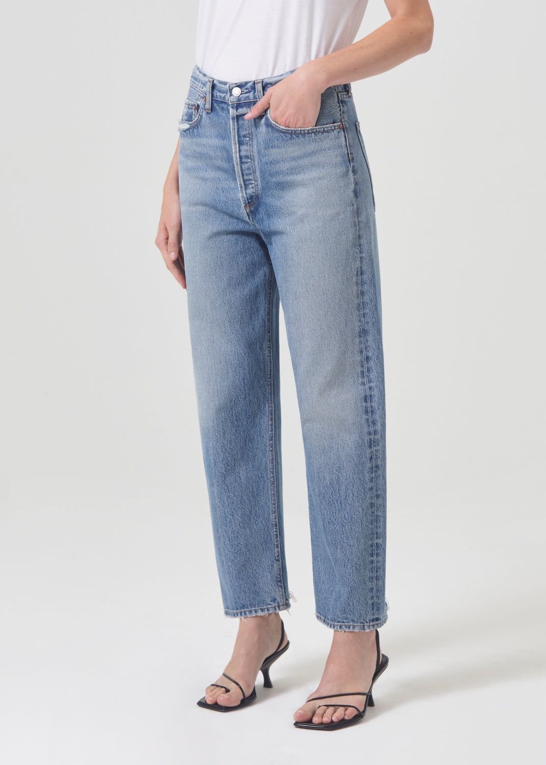 Agolde 90's Crop Mid Rise Straight Denim Dames Hooked | OHN407951