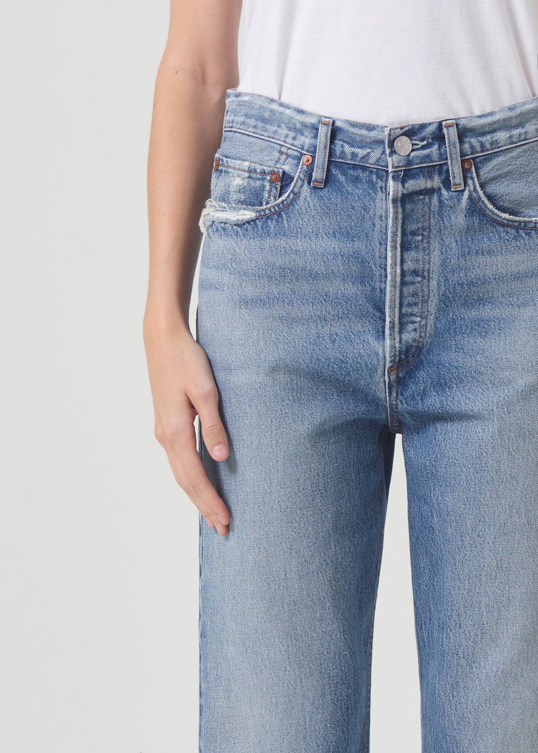 Agolde 90's Crop Mid Rise Straight Denim Dames Hooked | OHN407951