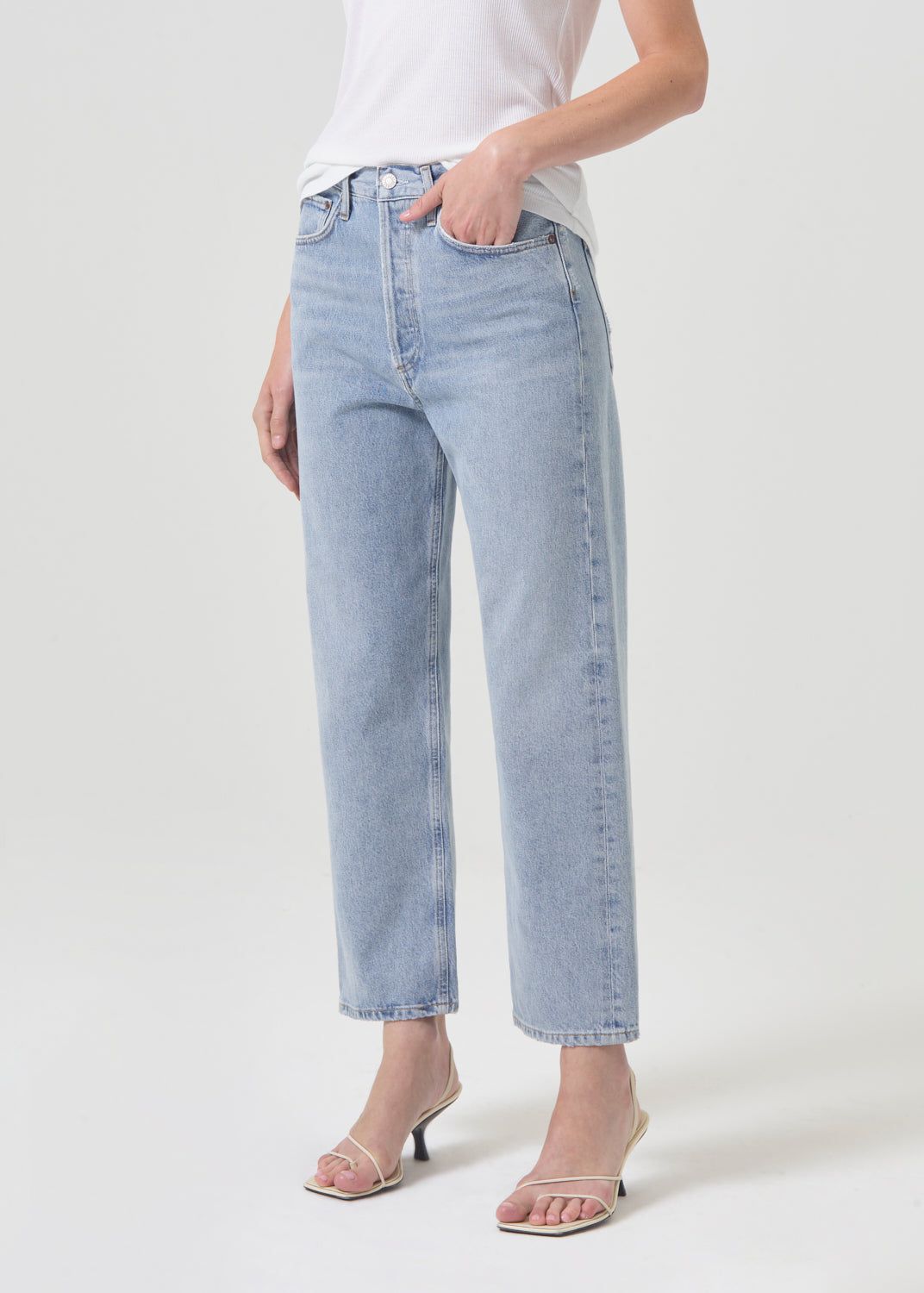 Agolde 90's Crop Mid Rise Straight Denim Dames Replica | HWE915068