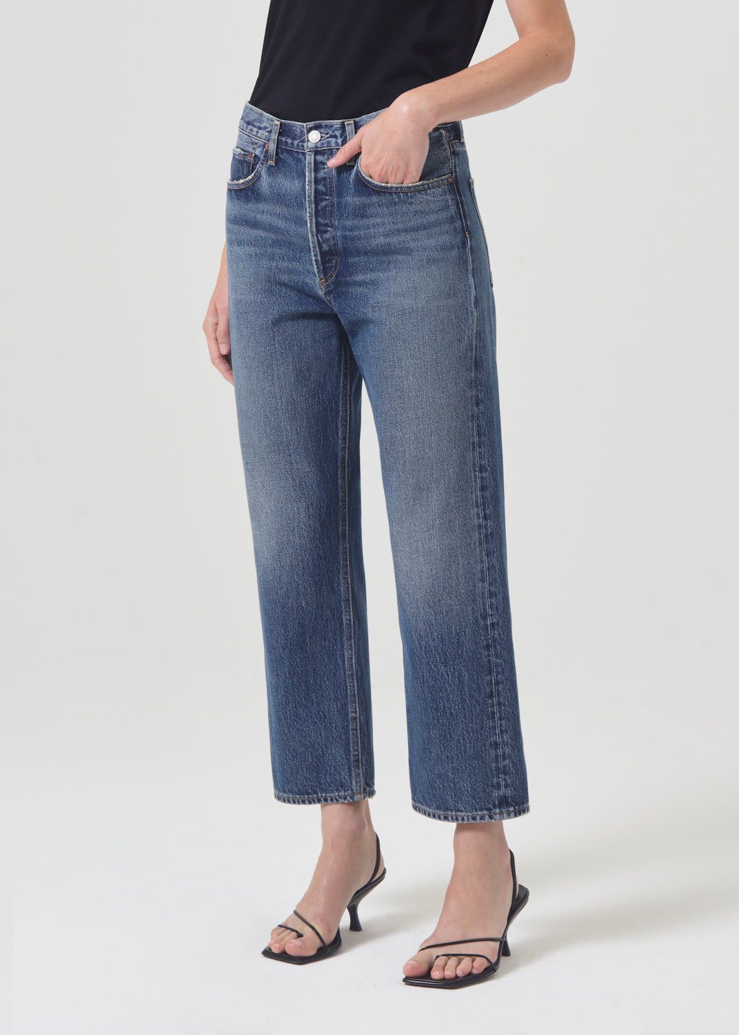 Agolde 90's Crop Mid Rise Straight Denim Dames Imagine | GRZ893412