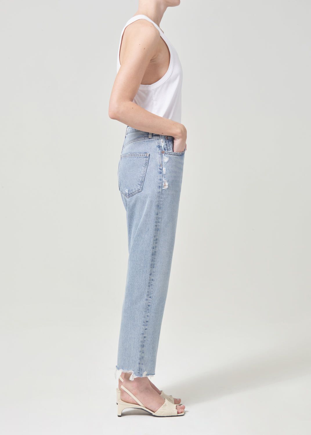 Agolde 90's Crop Mid Rise Straight Denim Dames Nerve | DZF519764