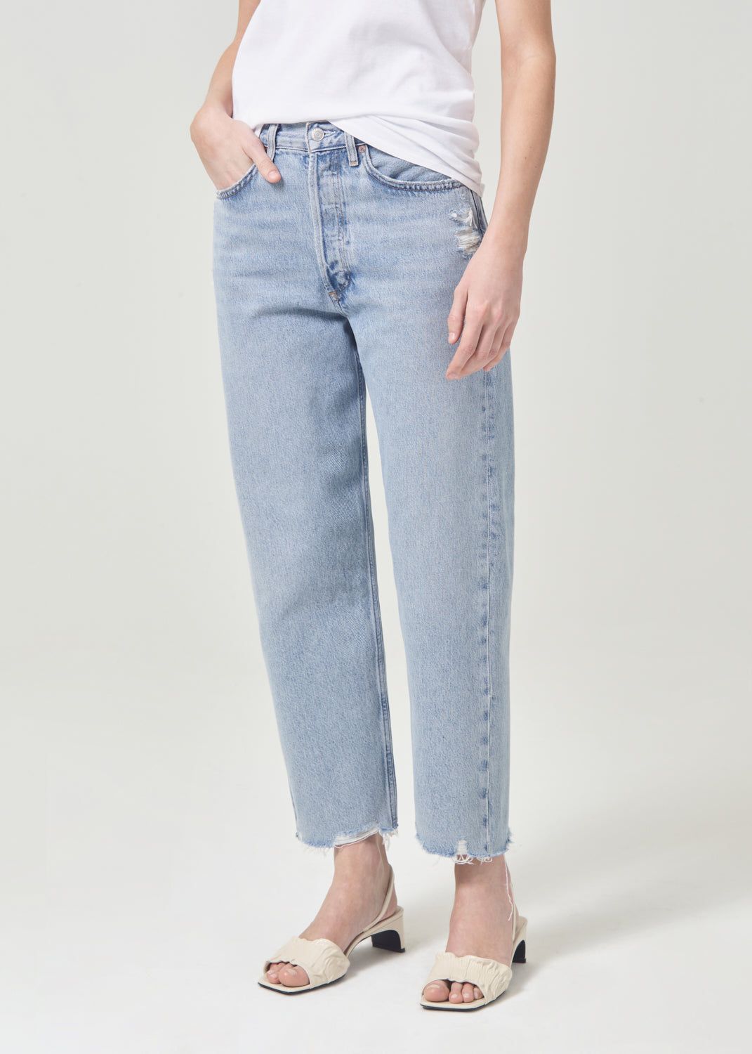 Agolde 90's Crop Mid Rise Straight Denim Dames Nerve | DZF519764