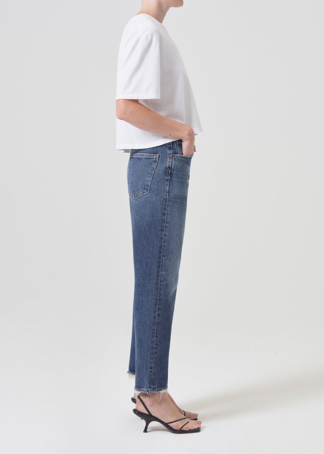 Agolde 90's Crop Mid Rise Straight Denim Dames Control | AWN786521