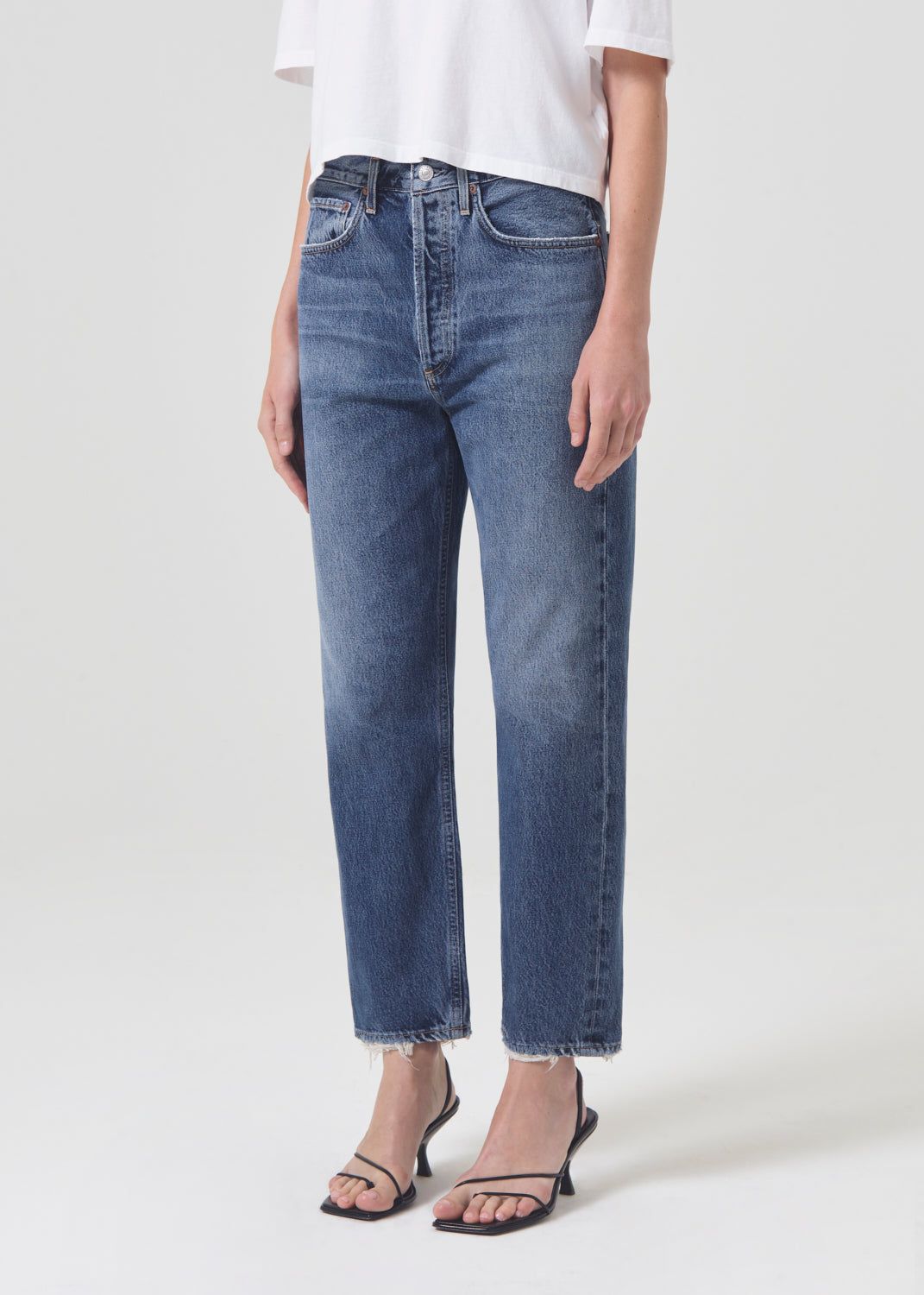 Agolde 90's Crop Mid Rise Straight Denim Dames Control | AWN786521