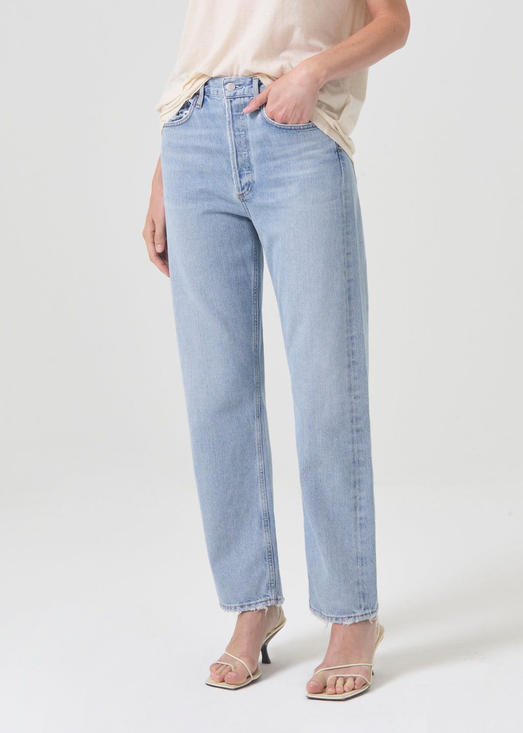 Agolde 90's Mid Rise Straight Denim Dames Snapshot | QMI236145