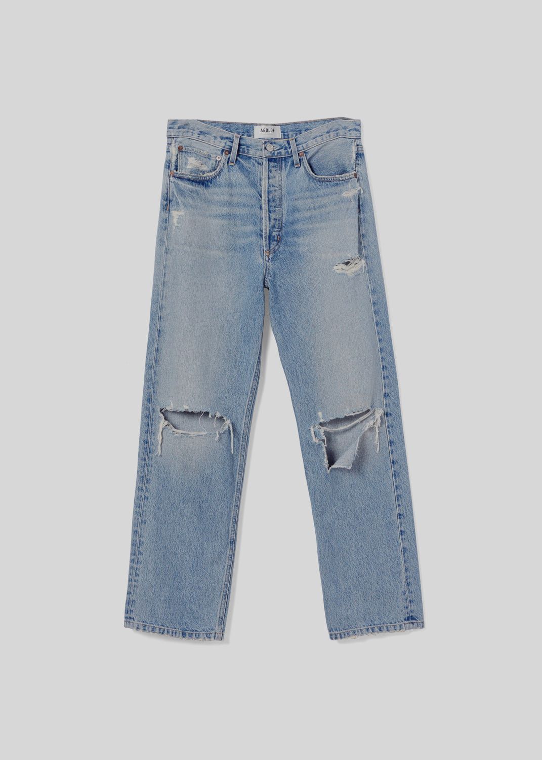 Agolde 90's Mid Rise Straight Denim Dames Threadbare | YWB965280