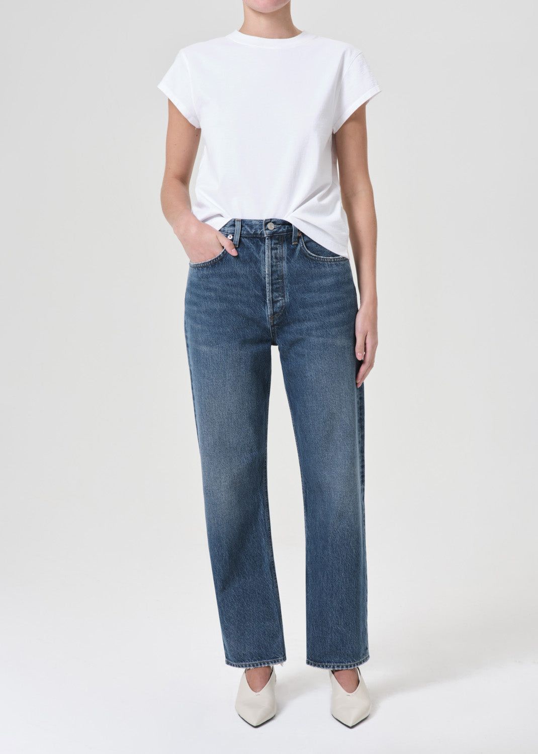 Agolde 90's Mid Rise Straight Denim Dames Essence | LHQ350642