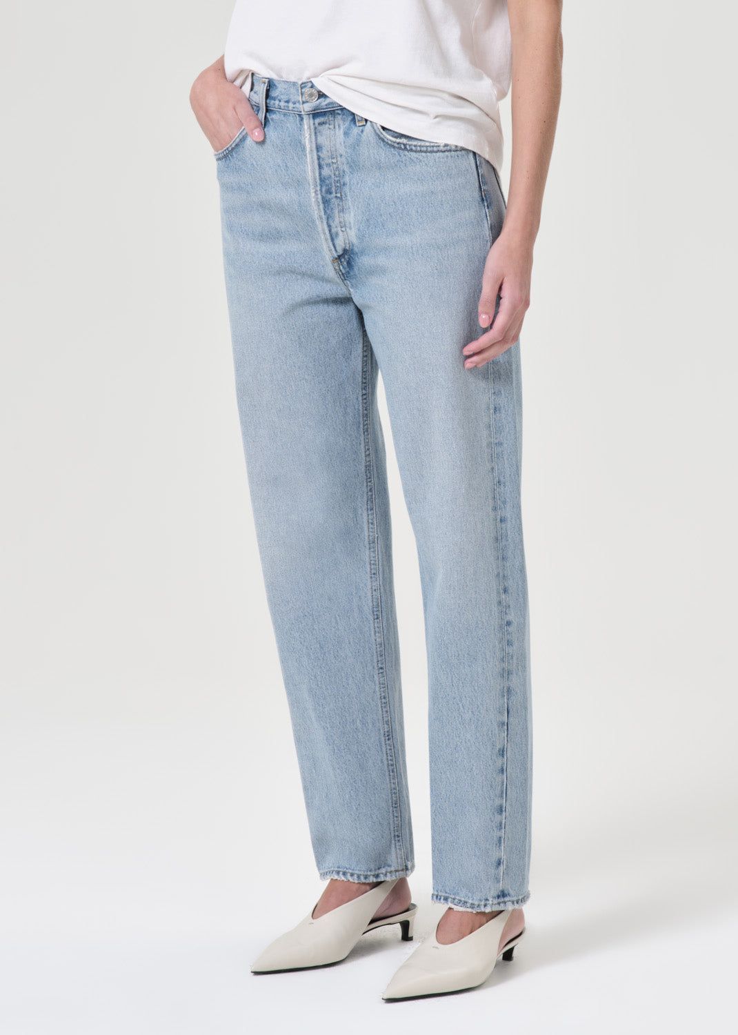 Agolde 90's Mid Rise Straight Denim Dames Force | ASU415760