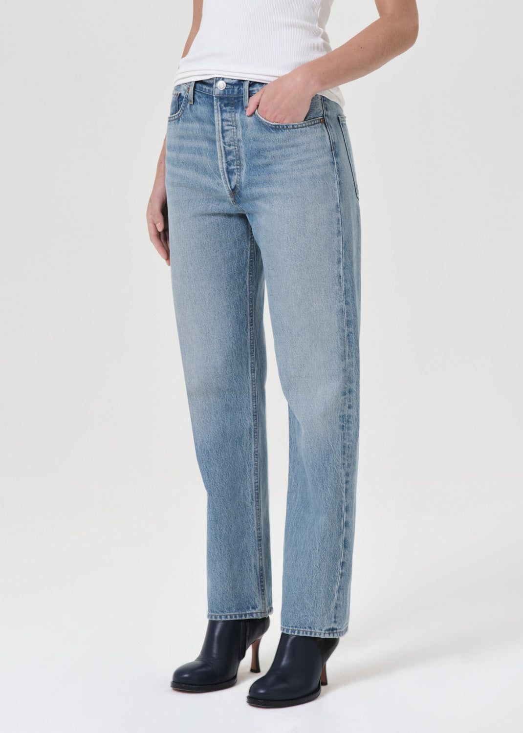 Agolde 90's Pinch Waist High Rise Straight Denim Dames Infinite | GEF610938