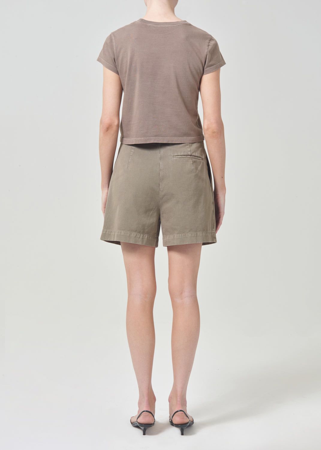 Agolde Becker Short Broek Dames Bark | YAM704659