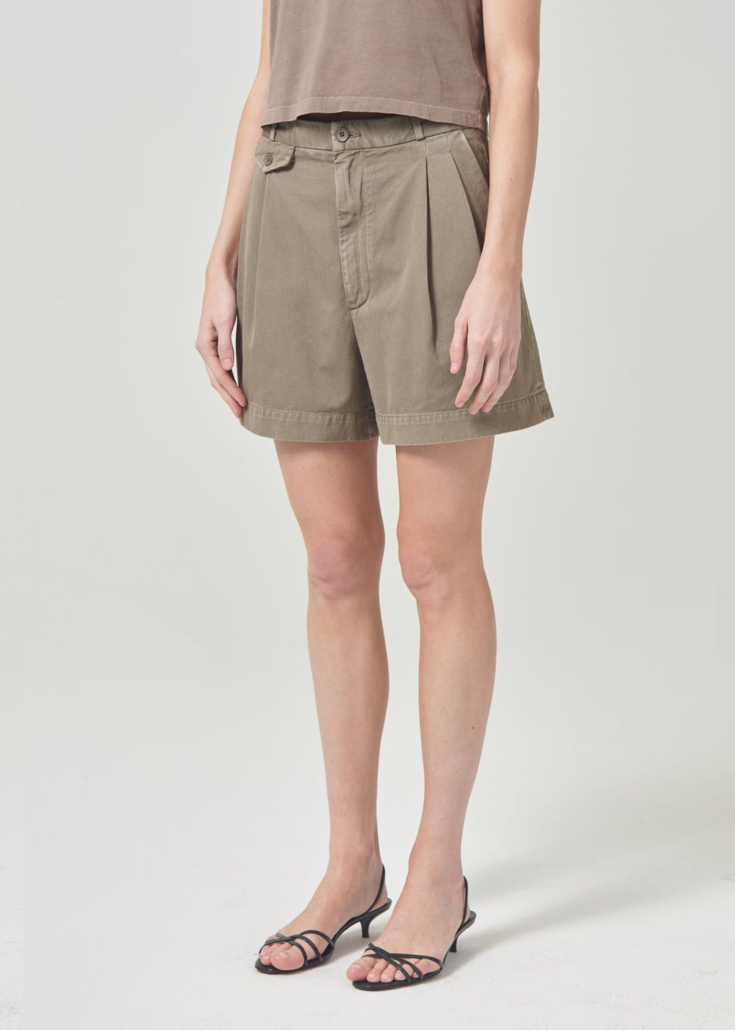 Agolde Becker Short Broek Dames Bark | YAM704659