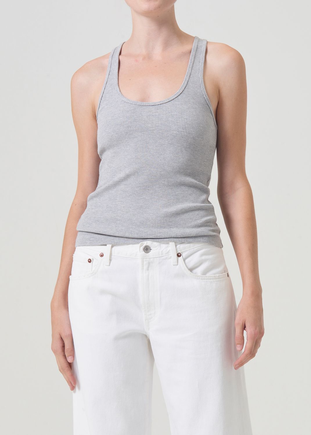 Agolde Bianca Tank Topjes Dames Grijs | CGU317405