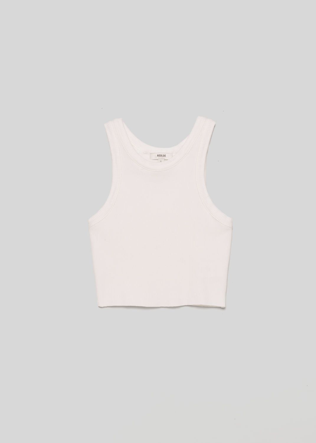 Agolde Cropped Bailey Tank Topjes Dames Wit | EPV178029