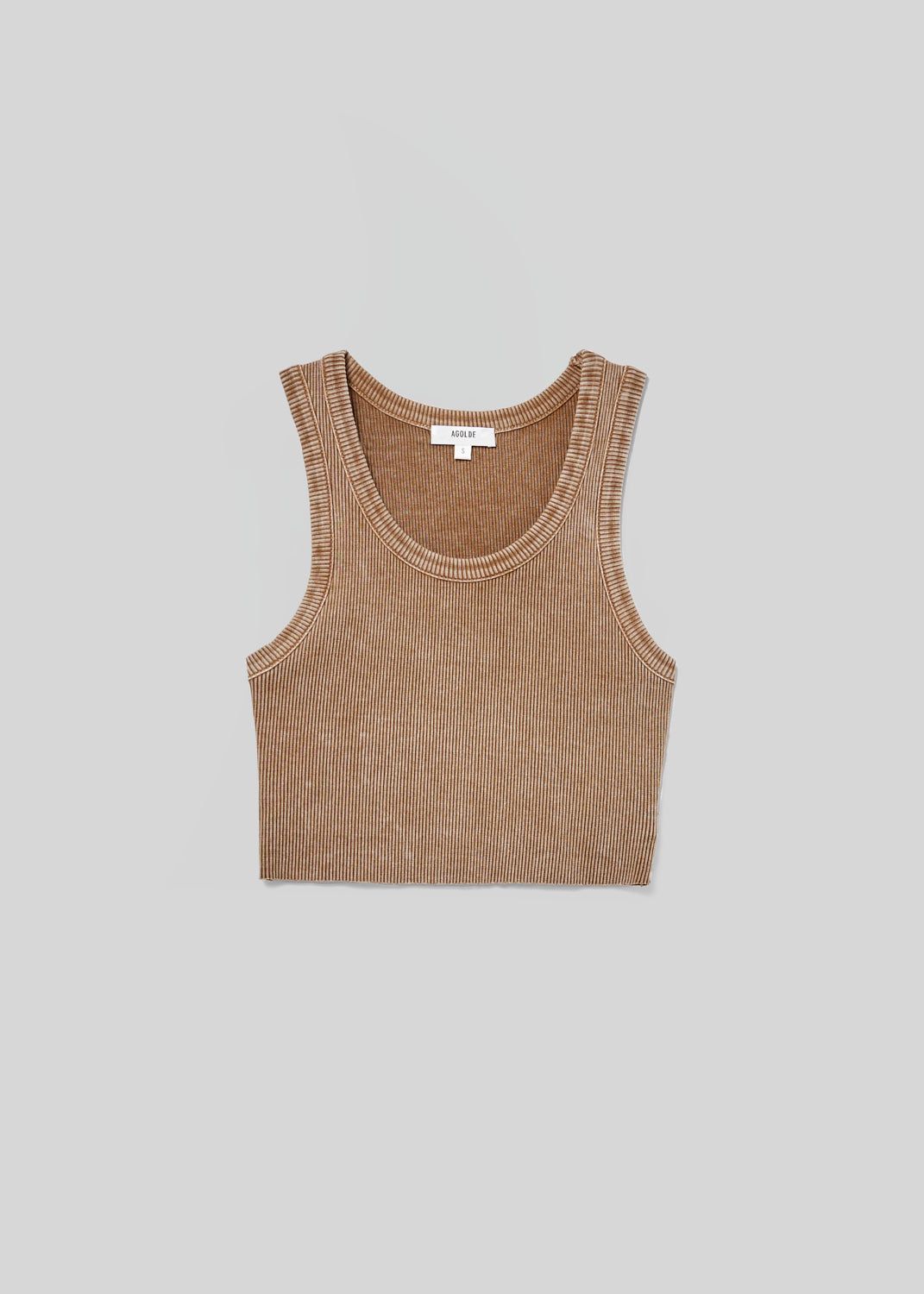 Agolde Cropped Poppy Tank Topjes Dames Bamboo | QVR412708