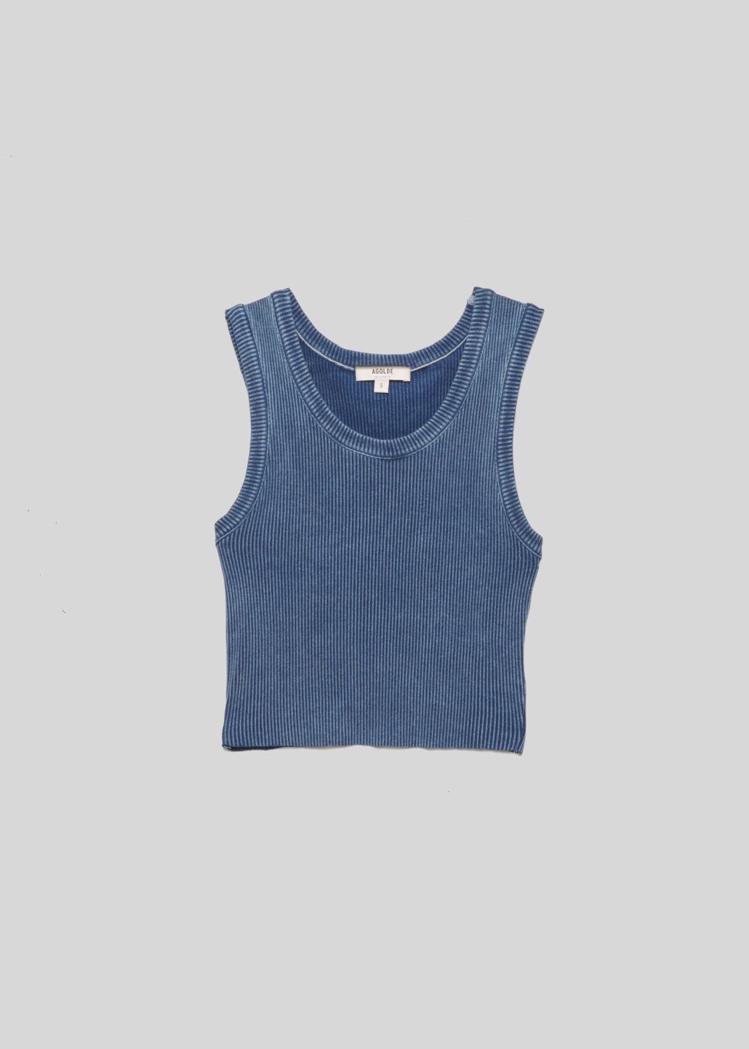 Agolde Cropped Poppy Tank Topjes Dames Indigo | PAT632075