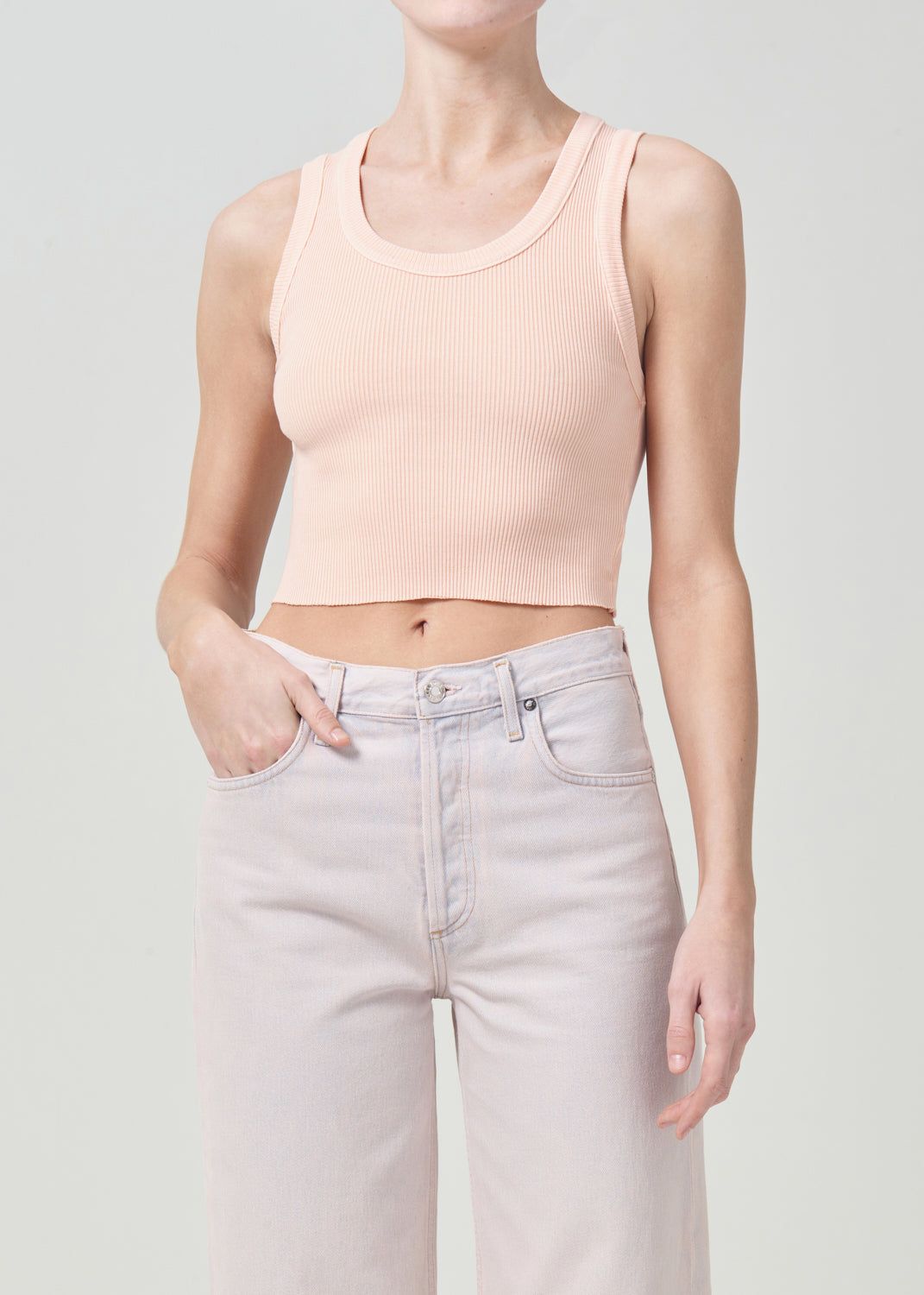 Agolde Cropped Poppy Tank Topjes Dames Sprinkle | HAW379605