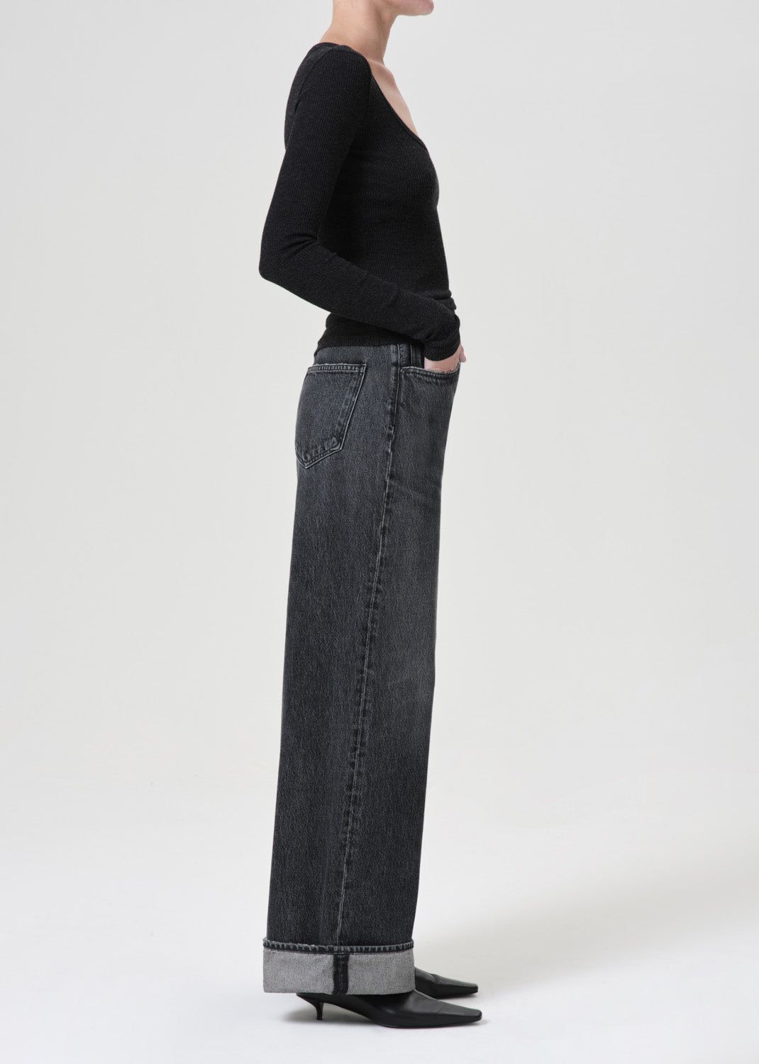 Agolde Dame High Rise Wide Leg Denim Dames Ditch | NPK138069