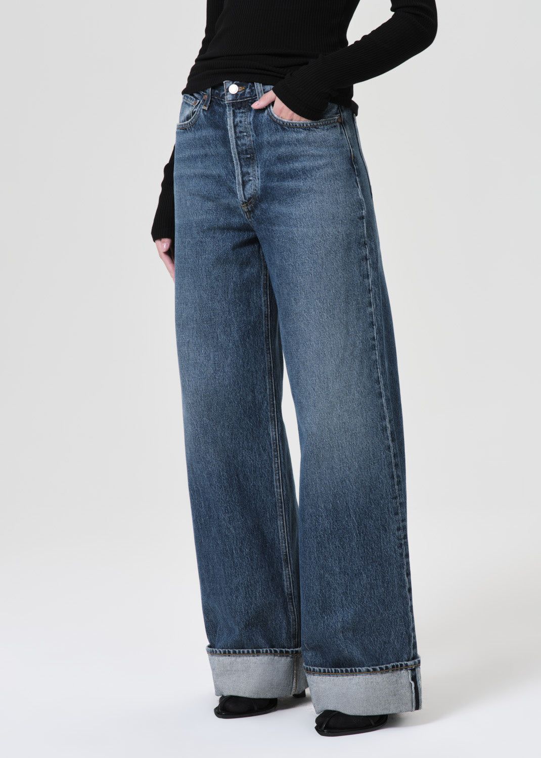 Agolde Dame High Rise Wide Leg Denim Dames Control | YAS349702