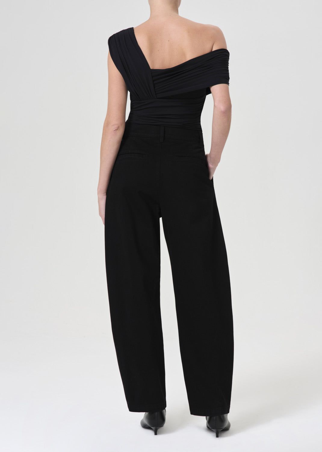 Agolde Danika Chino Broek Dames Zwart | AVL614952