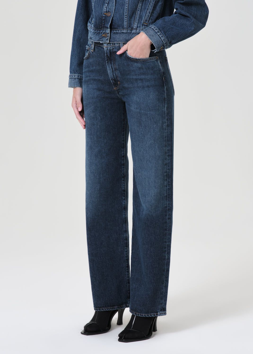 Agolde Harper Straight Jean Stretch Jeans Dames Tempo | WJH278940