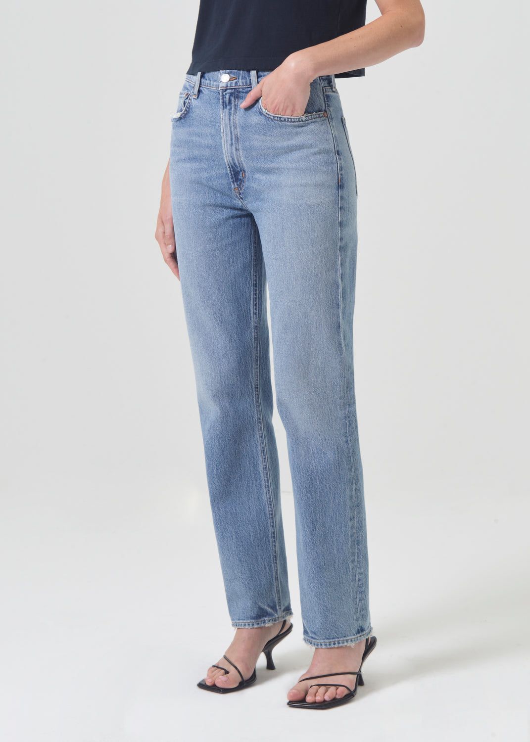 Agolde High Rise Stovepipe Stretch Denim Dames Quiver | NTI128760