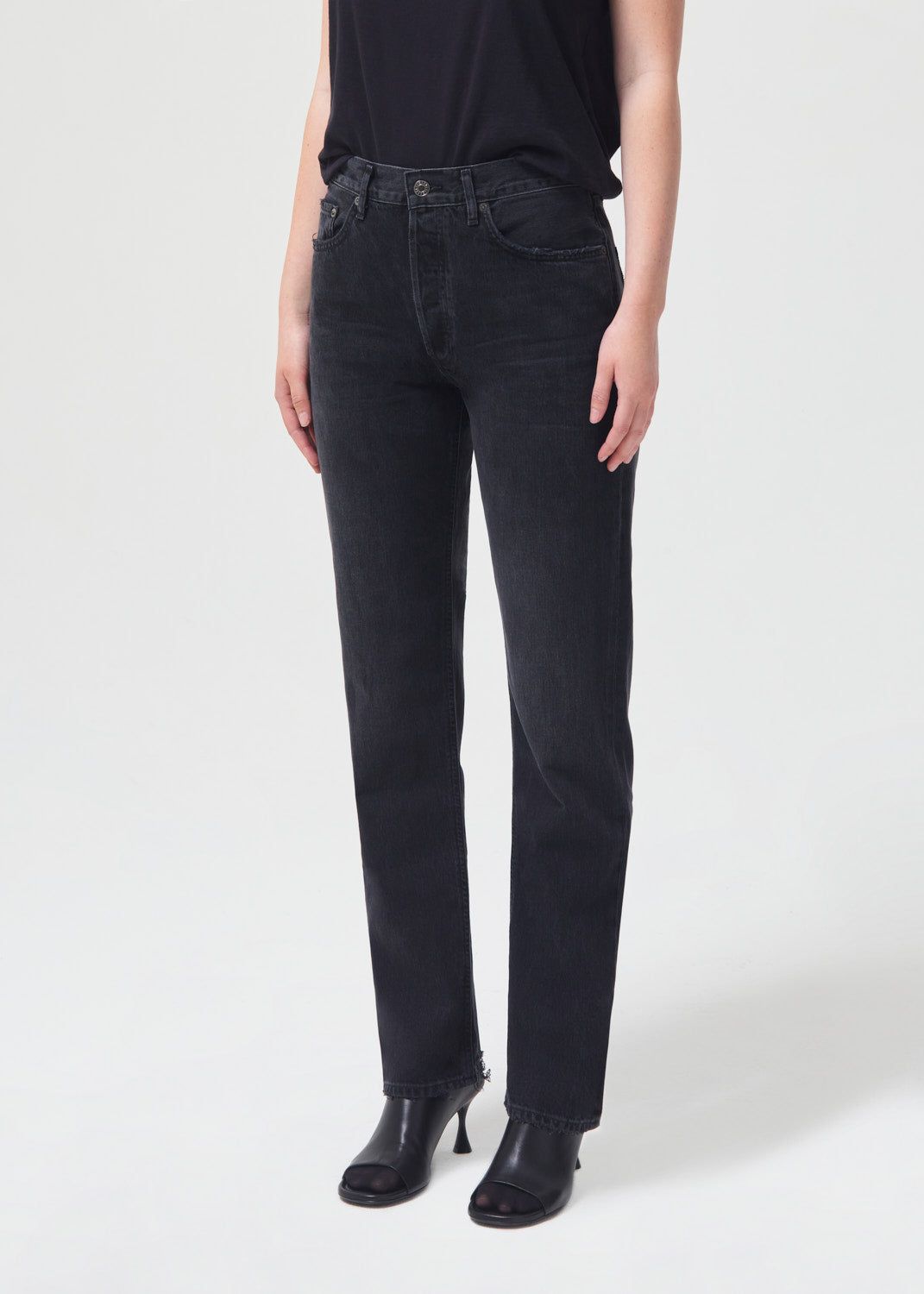 Agolde Lana Mid Rise Straight Denim Dames Conduct | WGO032487