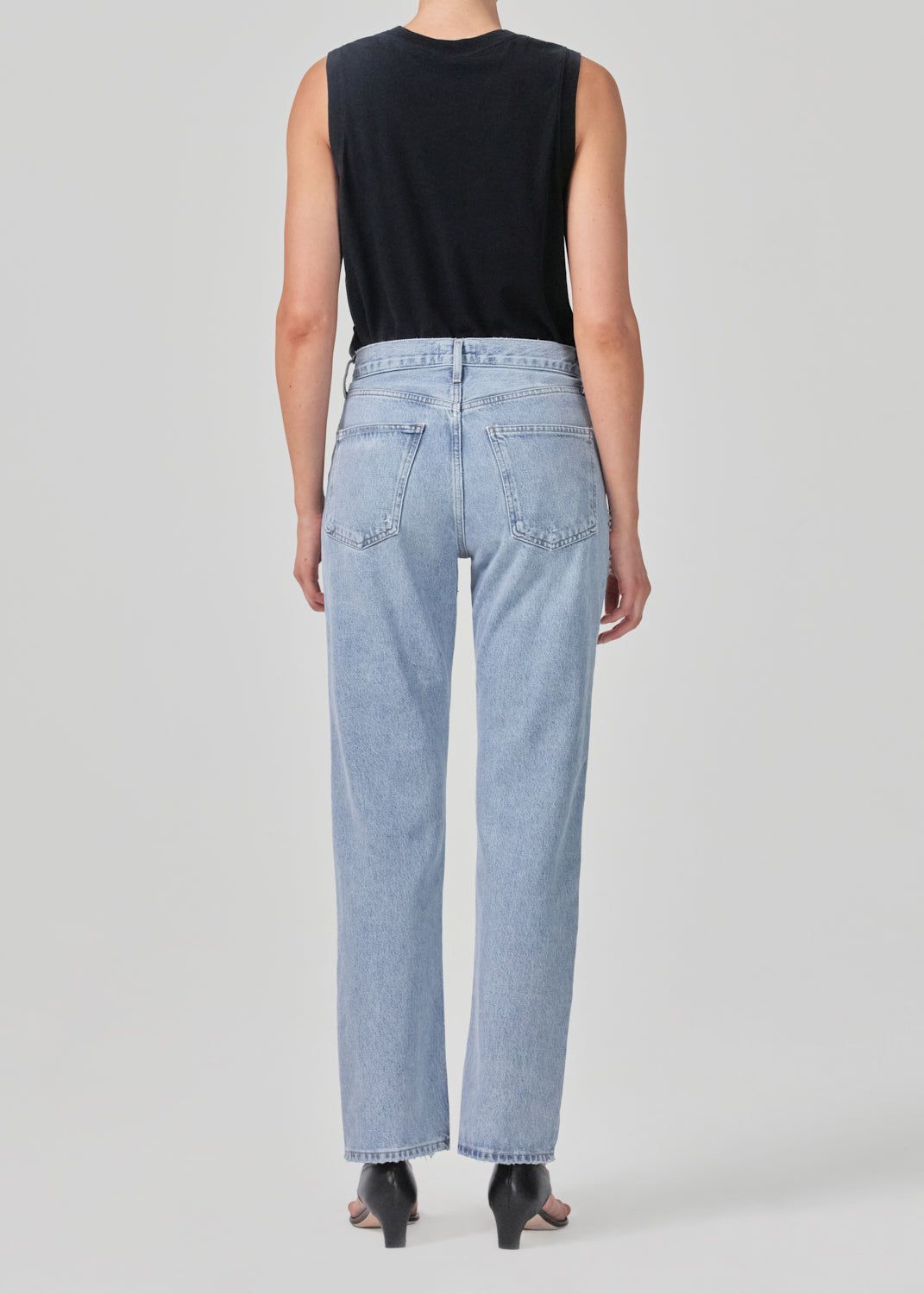 Agolde Lana Mid Rise Straight Denim Dames Riptide | TXG284631