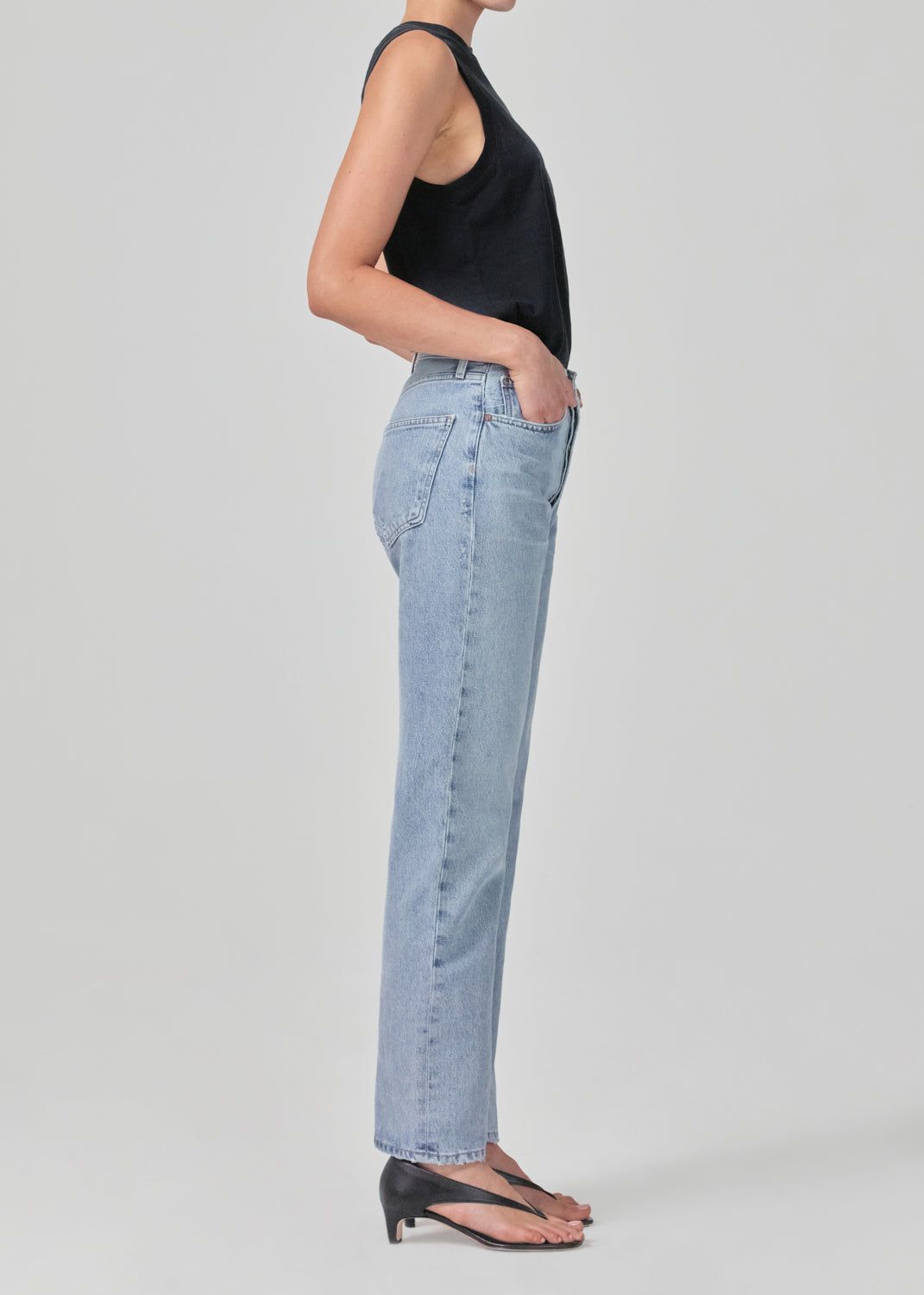 Agolde Lana Mid Rise Straight Denim Dames Riptide | TXG284631