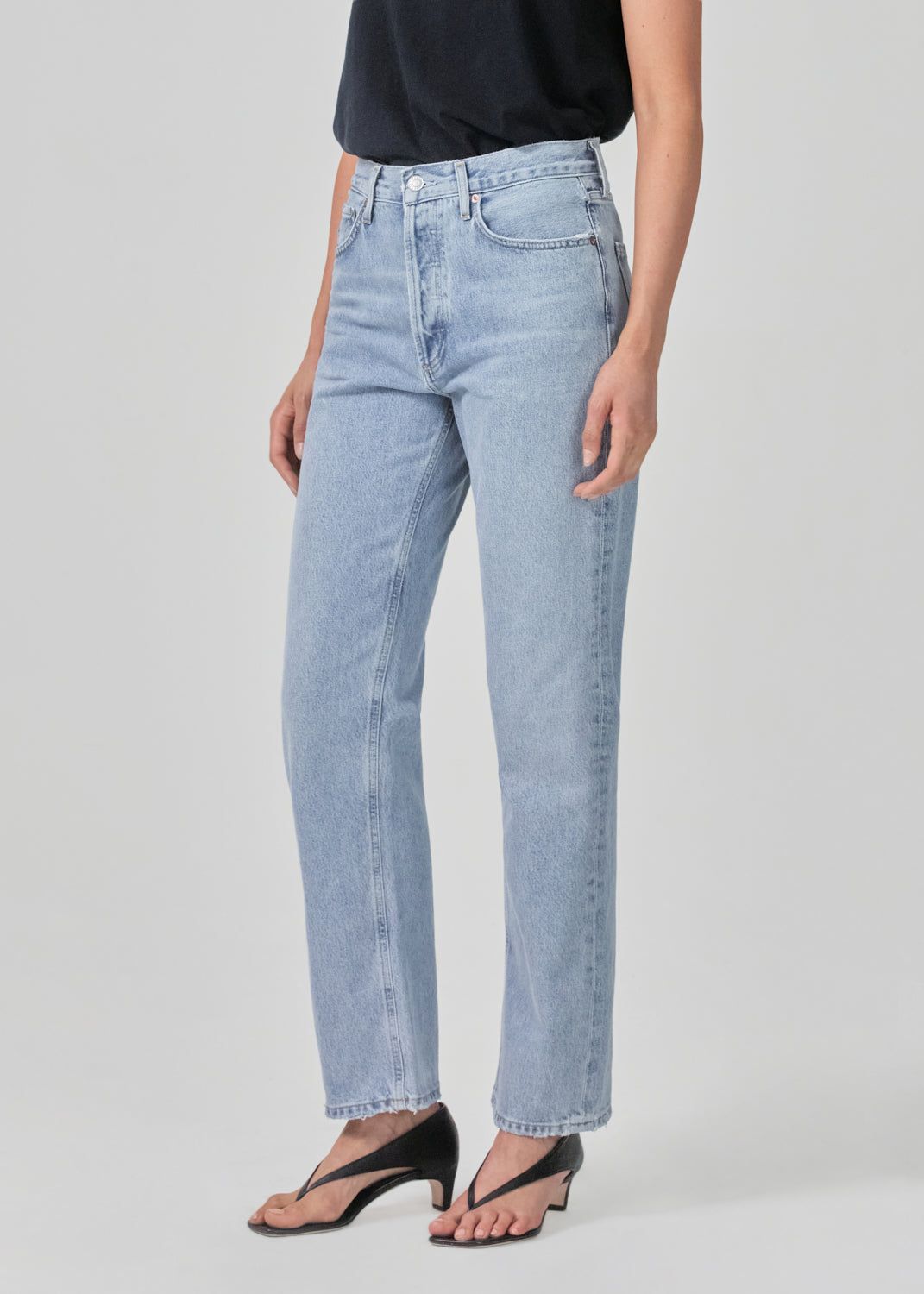 Agolde Lana Mid Rise Straight Denim Dames Riptide | TXG284631