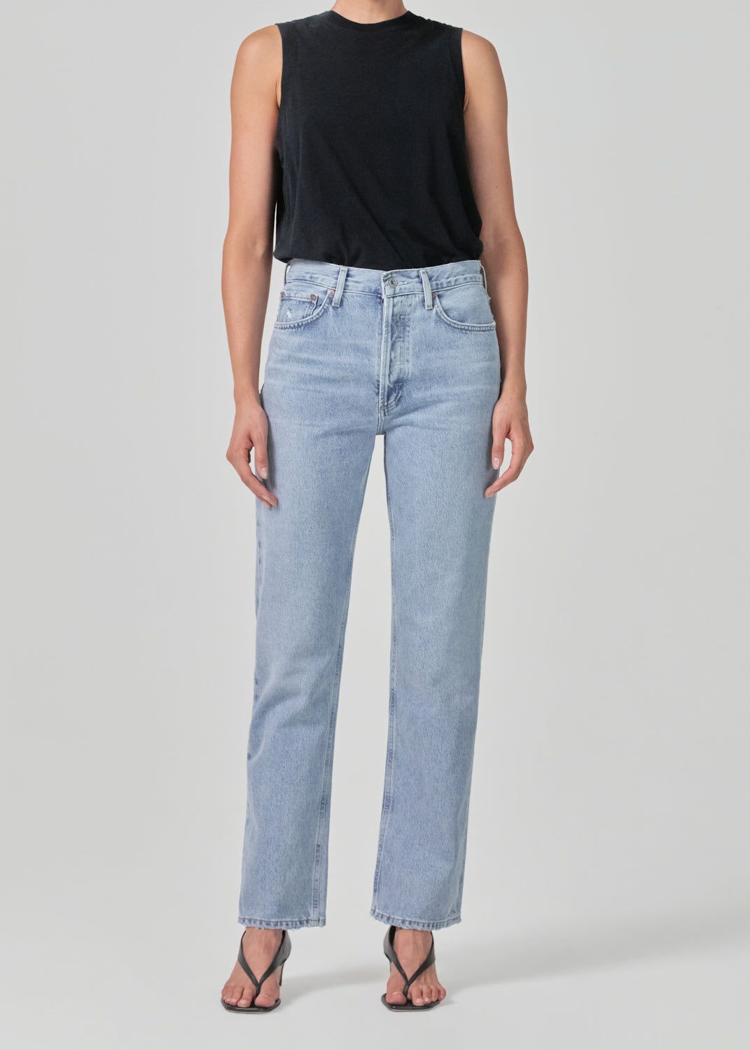 Agolde Lana Mid Rise Straight Denim Dames Riptide | TXG284631