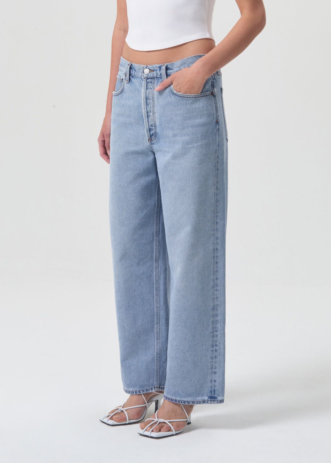 Agolde Low Slung Baggy 28 Denim Dames Void | IKE981537