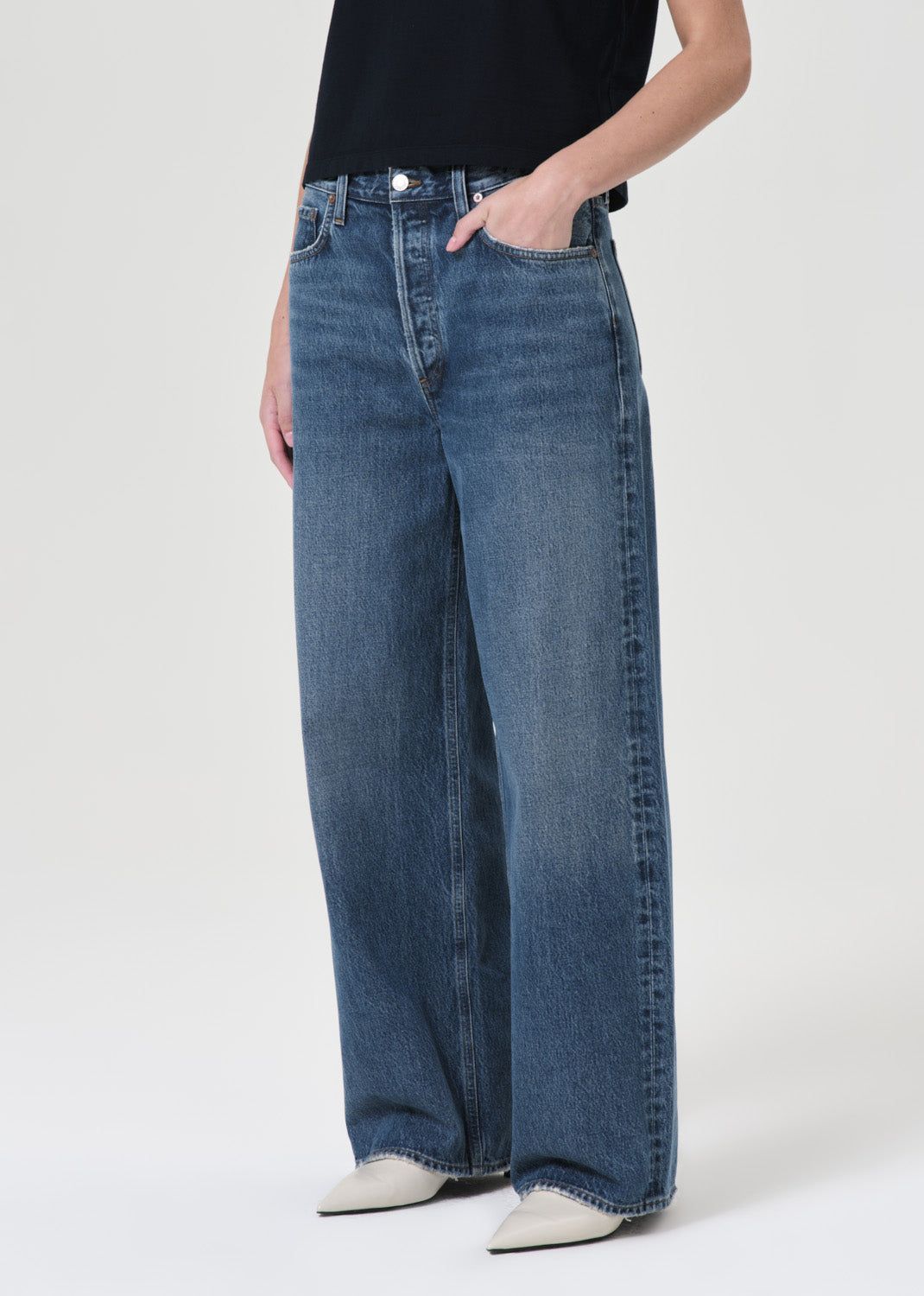 Agolde Low Slung Baggy 30.5 Denim Dames Essence | BOR428930