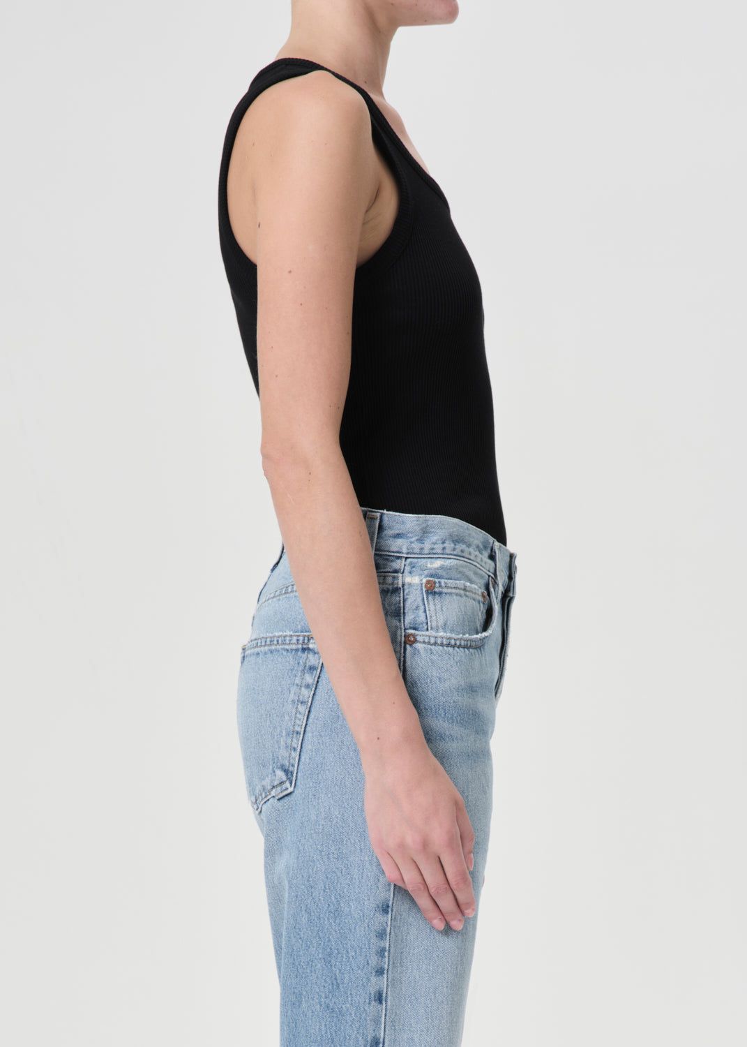 Agolde Poppy Tank Topjes Dames Zwart | YKC795086