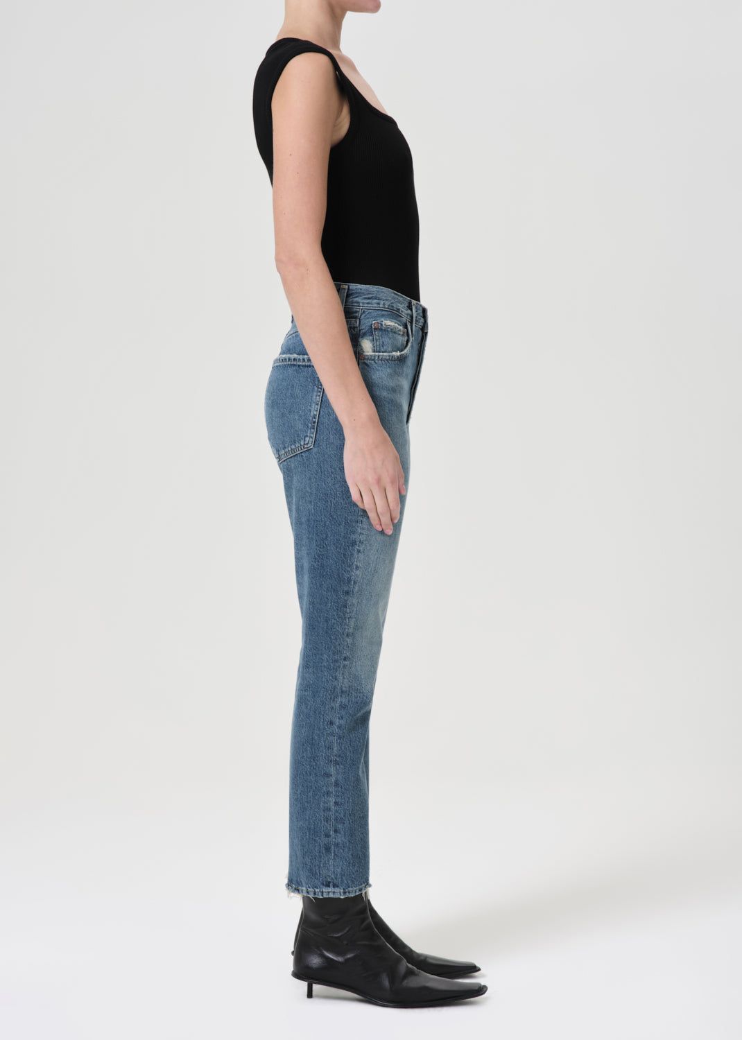 Agolde Riley High Rise Rechtdoor Crop Denim Dames Frequency | ZQW561094