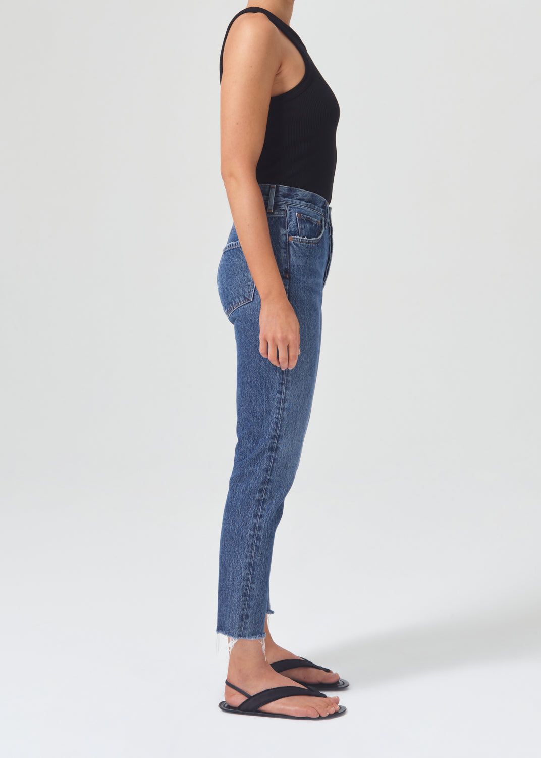 Agolde Riley High Rise Rechtdoor Crop Denim Dames Sphere | LBC427061