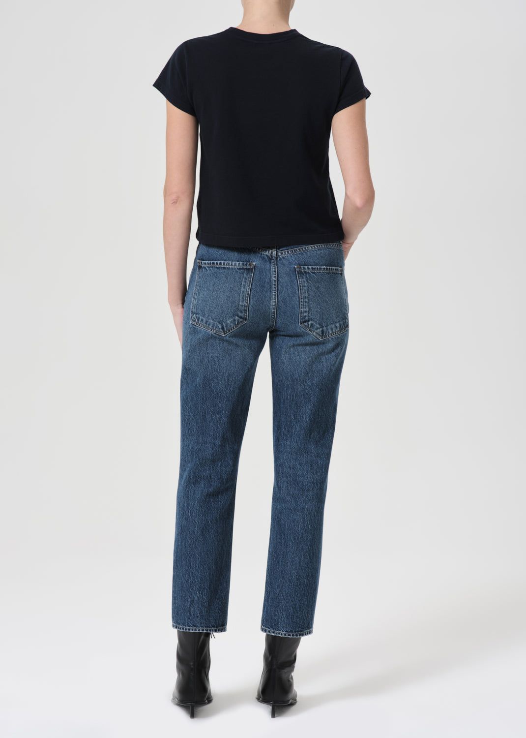 Agolde Riley High Rise Rechtdoor Crop Denim Dames Control | KAF159734