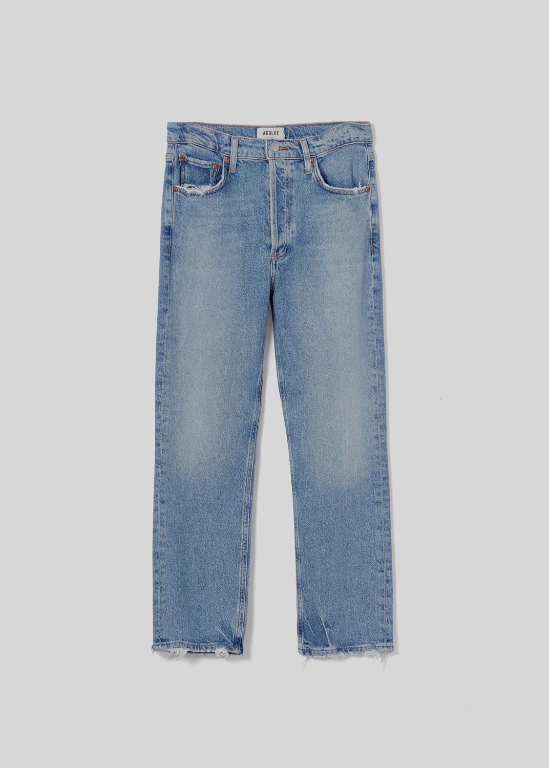 Agolde Riley High Rise Straight Crop Stretch Denim Dames Quiver | YZJ123650