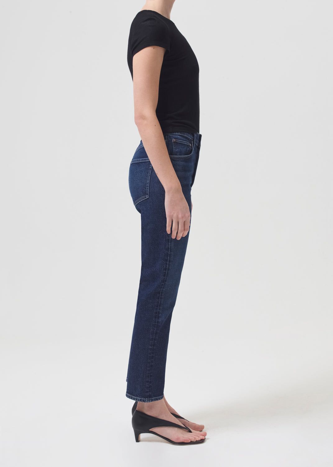 Agolde Riley High Rise Straight Crop Stretch Denim Dames Divided | RBH062971